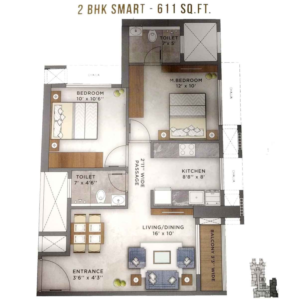 Ashar-Axis-Floor-Plan-2-BHK-Smart-611-Sqft