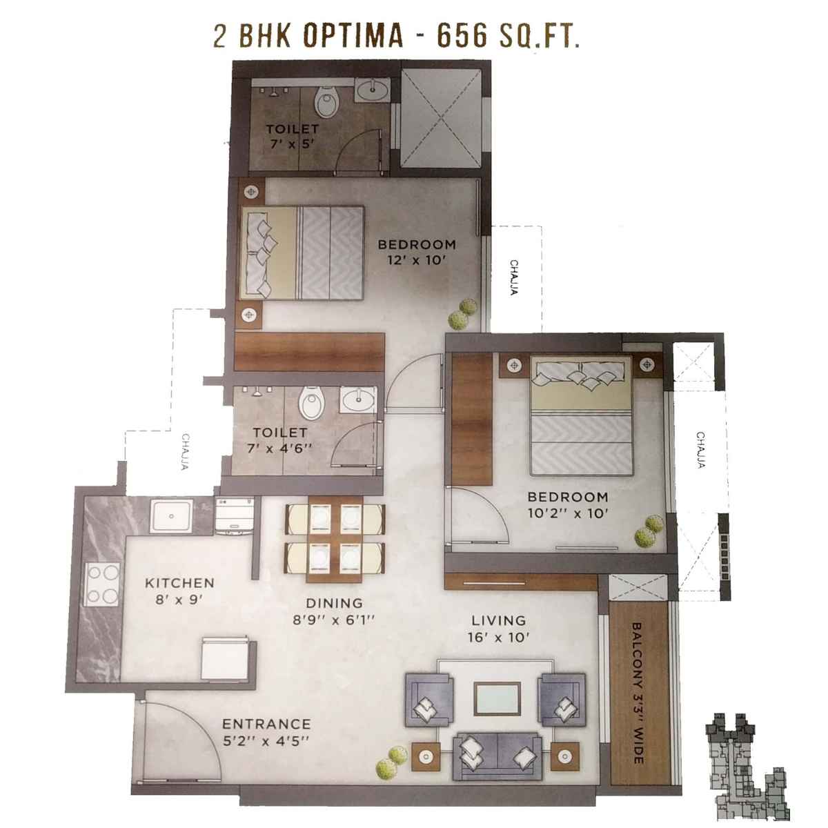 Ashar-Axis-Floor-Plan-2-BHK-Optima-656-Sqft